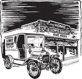 Lewis Bakery truck illustration